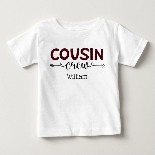 Personalized Cousin Crew Family Matching Baby T-Shirt (Front)