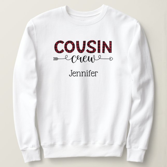 Personalized Cousin Crew Family Matching  Sweatshirt (Design Front)
