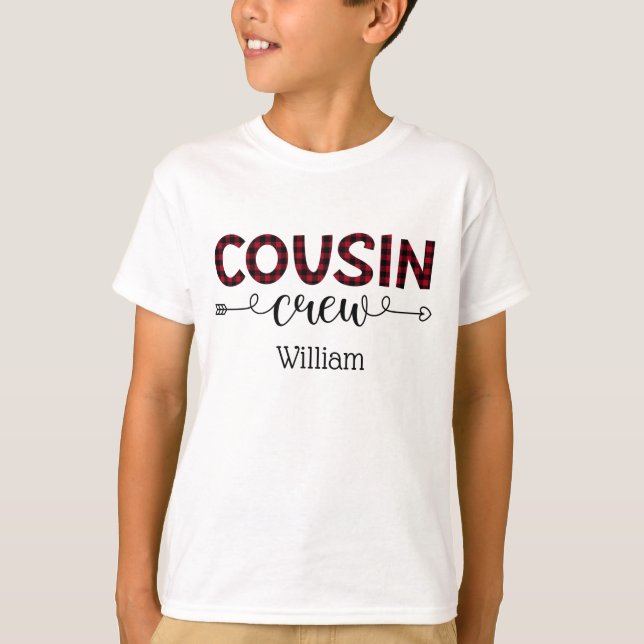 Personalized Cousin Crew Family Matching  T-Shirt (Front)