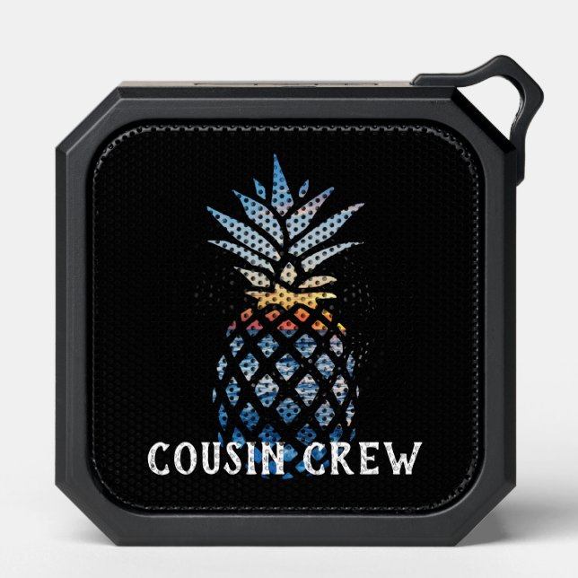 Personalized Cousin Crew Tropical Family Vacation Bluetooth Speaker (Front)