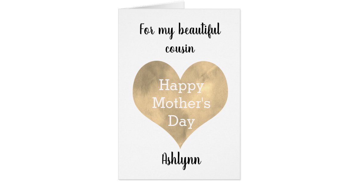 Personalized Cousin Mother's Day | Zazzle