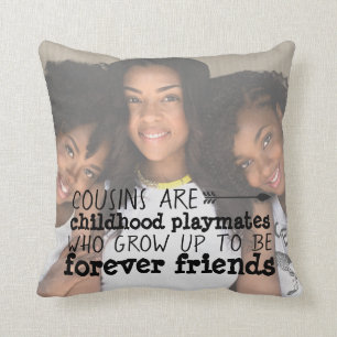 Personalized Cousin Photo Pillow