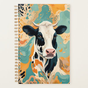 Personalized Cow Animal Print Planner