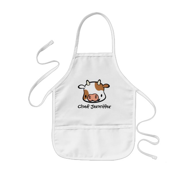 Personalized Cow Apron for Kids (Front)