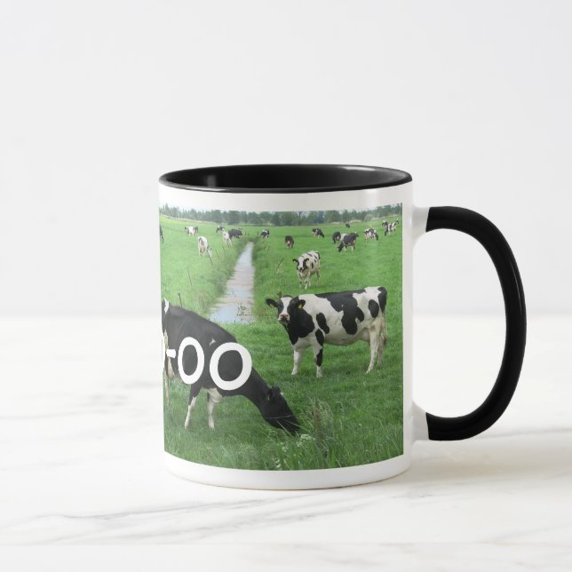 Personalized Cow Gift: Milk Mug with Cows (Right)