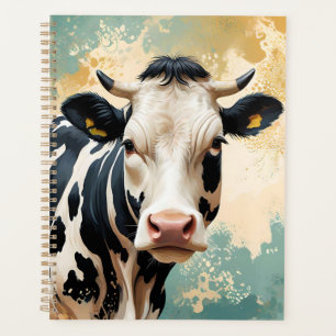 Personalized Cow Portrait Color Splash Planner