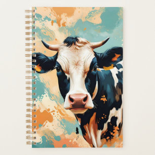 Personalized Cow Portrait Color Splash Planner