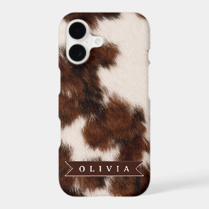 Personalized Cow Print Cowgirl Western Style Gift iPhone 17 Case