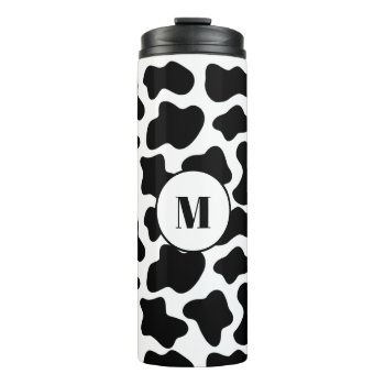 Personalized Cow Print  Thermal Tumbler by coffeecatdesigns at Zazzle