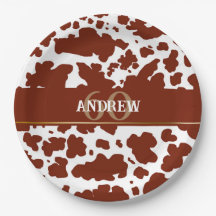 Personalized Cow Spots Print Farmer Birthday