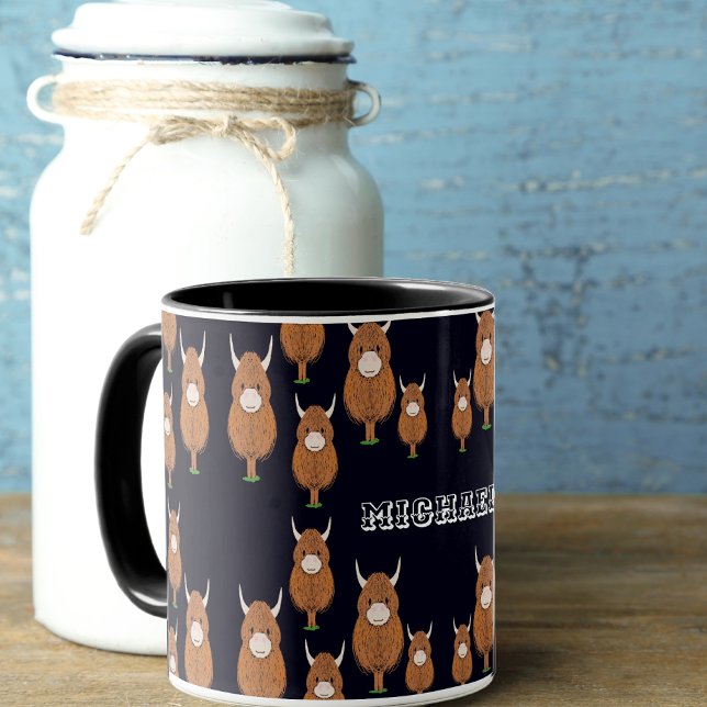 Personalized Cow with horns Mug (Creator Uploaded)