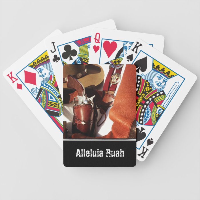 Personalized Cowboy Action Shooting Playing Cards