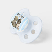 Personalized Cowboy and Teddy Bear Baby Pacifier (Front Right)