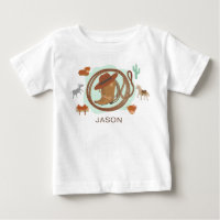Personalized Cowboy Boy's Name Baby T-Shirt