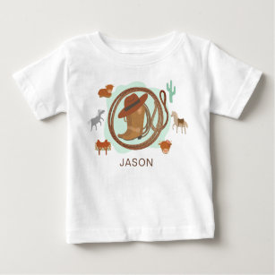 Personalized Cowboy Boy's Name Baby T-Shirt