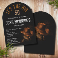 Personalized Cowboy Hat Boots 50th Birthday