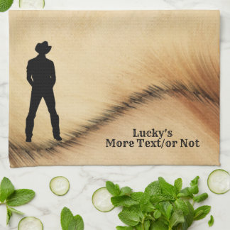 Personalized Cowboy Kitchen Towel