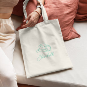 Personalized Cowgirl Hat Bachelorette Tote Bag