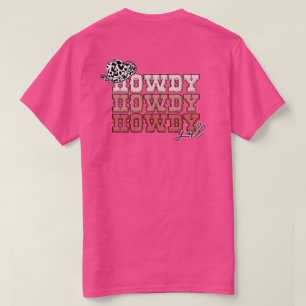 Personalized Cowgirl western hat Howdy Y'all rodeo T-Shirt