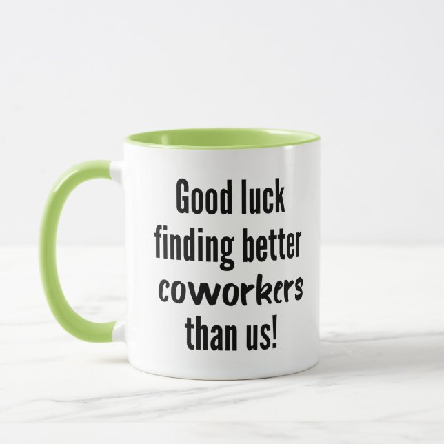 Personalized Coworker Farewell Gift - Good Luck Mug (Left)