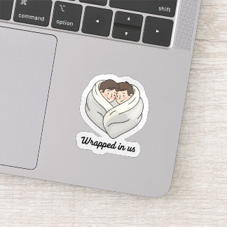 Personalized Cozy Couple & Cat Collection  Sticker