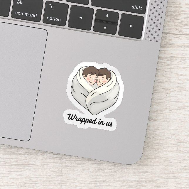 Personalized Cozy Couple & Cat Collection  Sticker (Detail)