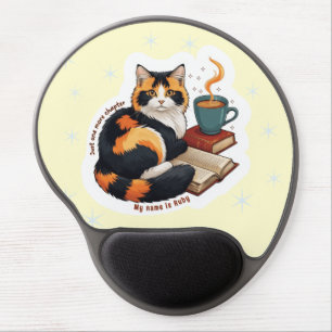 Personalized Cozy Ruby Cat Gel Mouse Pad