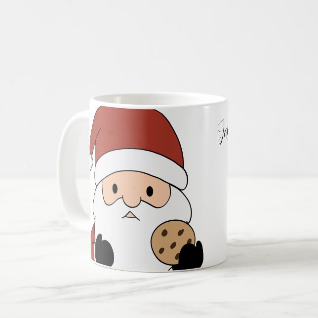 Personalized Cozy Santa Christmas Coffee Mug (Front Left)