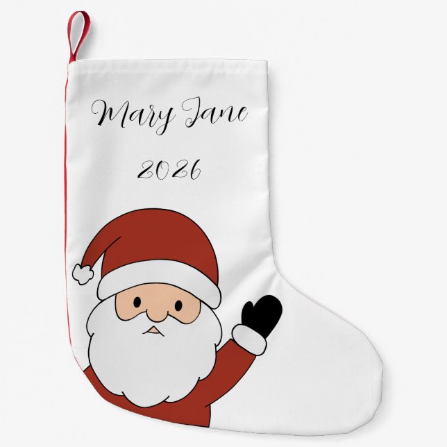 Personalized Cozy Santa Christmas Stocking (Front)