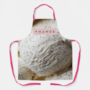 Personalized Cozy Vanilla Bean Ice Cream Aesthetic Apron