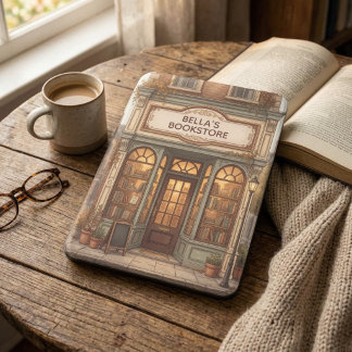 Personalized Cozy Vintage Brick Bookstore Kindle Cover