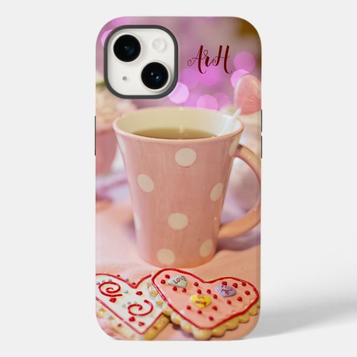 Personalized Cozy  Warm Hot Drink  Cookies Case_Mate iPhone 14 Case