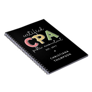 Personalized CPA Certified Public Accountant Gift Notebook