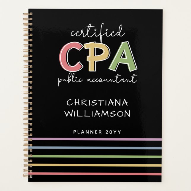 Personalized CPA Certified Public Accountant Gift Planner (Front)