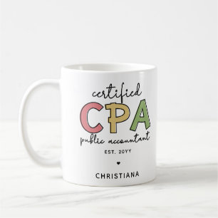 Personalized CPA Certified Public Accountant Gifts Coffee Mug