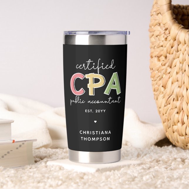 Personalized CPA Certified Public Accountant Gifts Insulated Tumbler (Living Room)