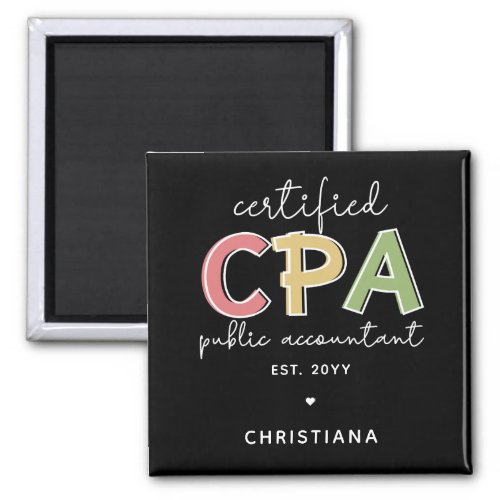 Personalized CPA Certified Public Accountant Gifts Magnet