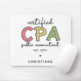 Personalized CPA Certified Public Accountant Gifts Mouse Pad