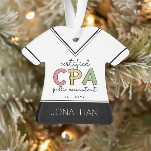 Personalized CPA Certified Public Accountant Gifts Ornament