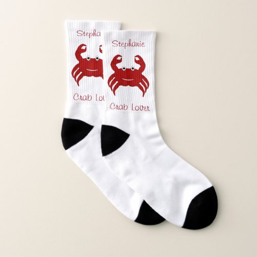 Personalized Crab Design Socks