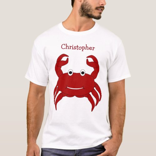 Personalized Crab Design T_Shirt