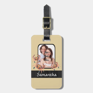 Personalized crab luggage tag