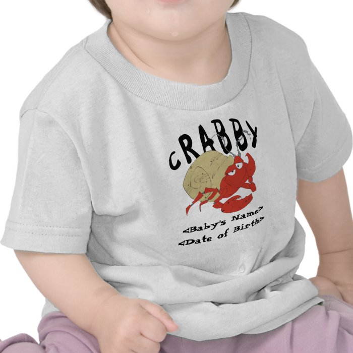 Personalized Crabby New Baby T Shirt