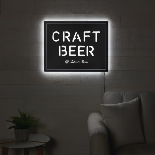 Personalized Craft Beer at Your Name Bar LED Sign