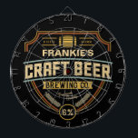 Personalized Craft Beer Label Brewing Company Bar  Dart Board<br><div class="desc">Personalized Craft Beer Label Brewing Company Bar design,  featuring a traditional style beer label look. Customize with your Name or Custom Text!</div>