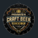 Personalized Craft Beer Label Brewing Company Bar  Dart Board<br><div class="desc">Personalized Craft Beer Label Brewing Company Bar design,  featuring a traditional style beer label look. Customize with your Name or Custom Text!</div>