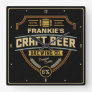 Personalized Craft Beer Label Brewing Company Bar Square Wall Clock