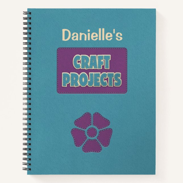 Personalized Craft Projects Notebook (Front)