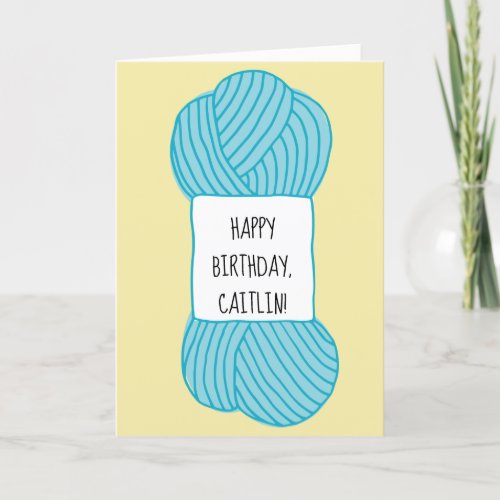 Personalized Crafty Lady Birthday Card