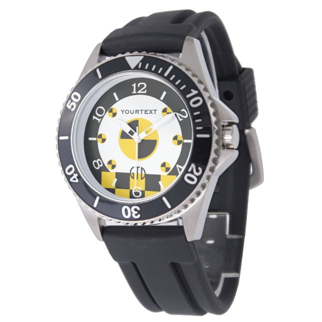 Personalized Crash Test Markers Graphics Watch (Angled)